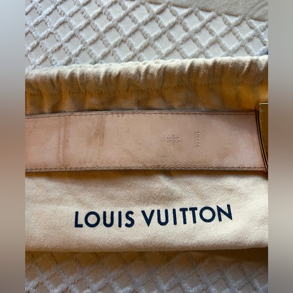 AUTHENTIC Used Louis Vuitton white checkered initials belt. - Picture 5 of 5